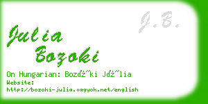 julia bozoki business card